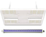 HLG 750 Diablo ES LED grow light with UVA-30 bar add-on installed, designed for enhanced UV supplementation in commercial grow setups.