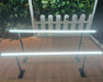 Two Mammoth Clone & Inter-Canopy LED bars fully lit on stand system, ideal for propagation and side lighting.