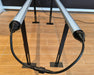 Close-up of two Mammoth Clone & Inter-Canopy bars connected and mounted on adjustable metal stands.