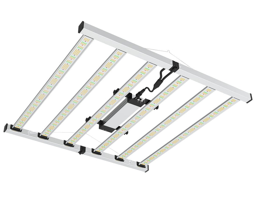 Underside view of Mammoth Nova Sun Veg + Mom 720W LED grow light with six high output LED bars.