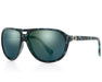 Method Seven The Duchess FX2 sunglasses with reflective green-blue lenses and matte aviator-style frame.