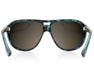 Interior rear view of The Duchess FX2 sunglasses featuring dark lenses and contoured frame fit.