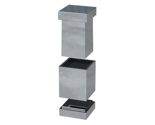 Nugsmasher 7g Pre Press Mold Pro exploded angled view showing top, body, and base parts.