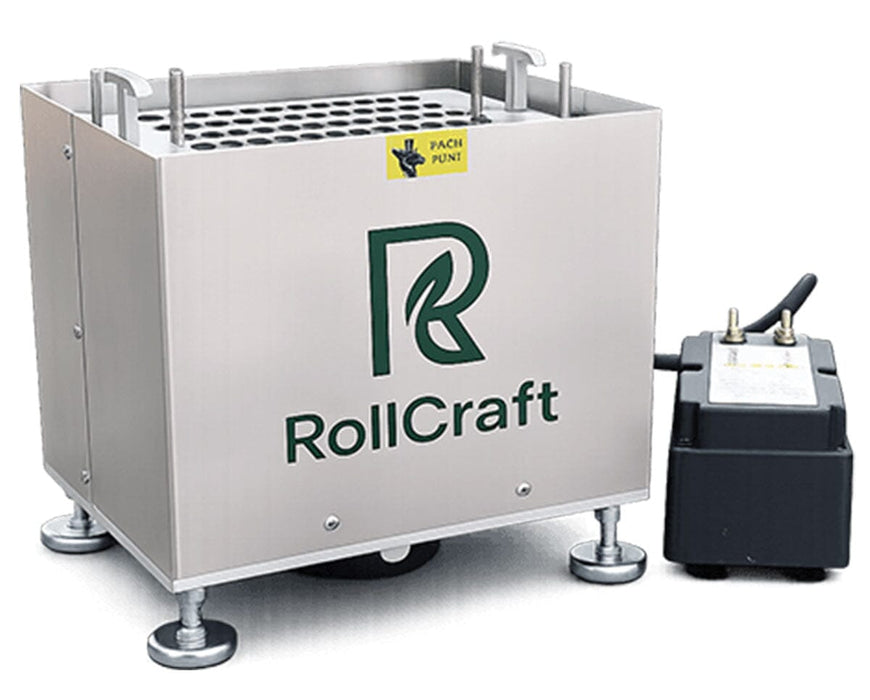 RollCraft MRB pre roll cone filling machine with stainless steel construction and vibration motor for bud production