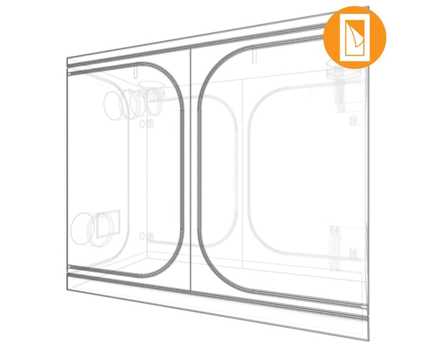 Outline of Secret Jardin Dark Room 240 Wide (8' x 4' x 6 2/3') V3 on a white background.