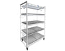 Wachsen 4-Level Rolling Cloning Cart with multiple shelves and built-in LED Lights on a white background.a