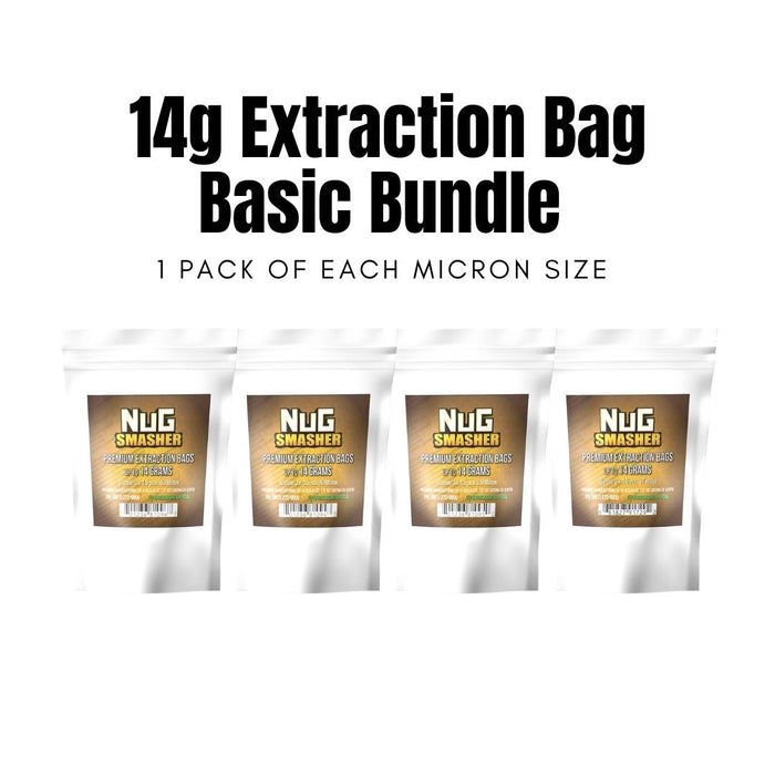 NugSmasher 14 Gram Rosin Extraction Bag Basic Bundle - 4 Packs Rosin Press NugSmasher