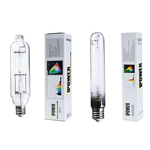 iPower 600 Watt HPS and MH Air Cooled Tube Hood Reflector Grow Light Kit HID Light iPower
