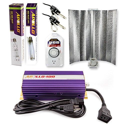 Apollo Horticulture 400 Watt HPS and MH Gull Wing Reflector Kit HID Light Apollo Horticulture