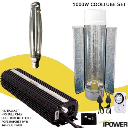 iPower 1000 Watt HPS Only Air Cooled Tube Reflector Grow Light Kit