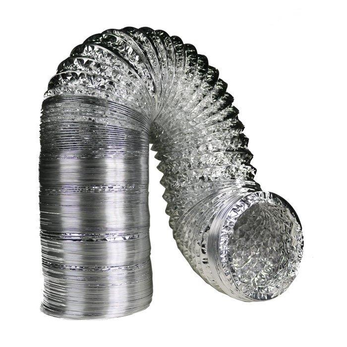 6 Inch By 25 Foot Dual Layer Foil Ducting Ventilation