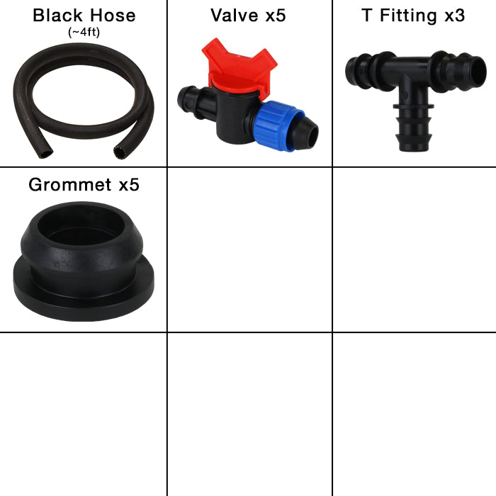 GROW1 Deep Water Culture 4 Bucket + Reservoir Complete Kit - Image 6