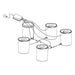 Grow1 Deep Water Culture (DWC) 4 Bucket + Reservoir Complete Kit Hydroponics Grow Light Central
