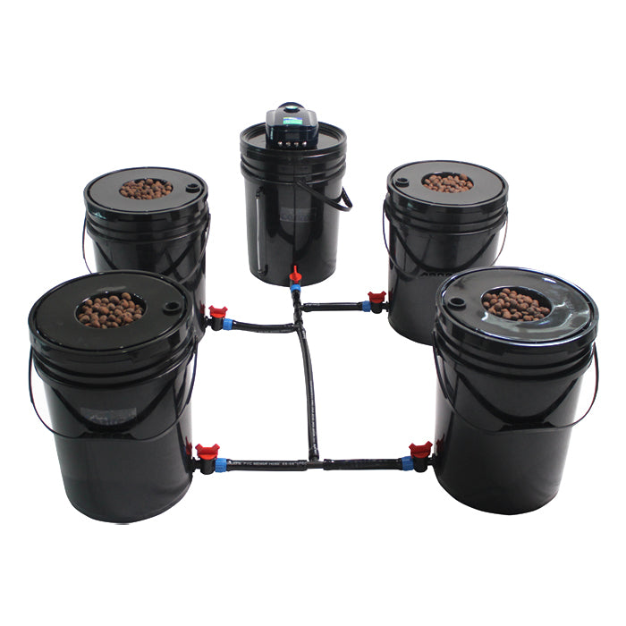 GROW1 Deep Water Culture 4 Bucket + Reservoir Complete Kit - Image 2