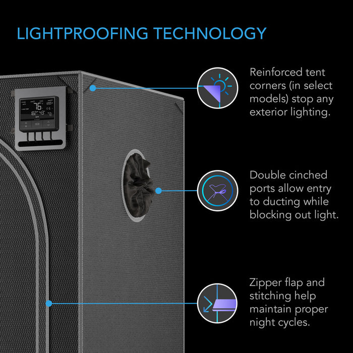 cultilab grow tent AC Infinity CLOUDLAB 632 3' x 2' 2000D Diamond Mylar Advance Grow Tent
