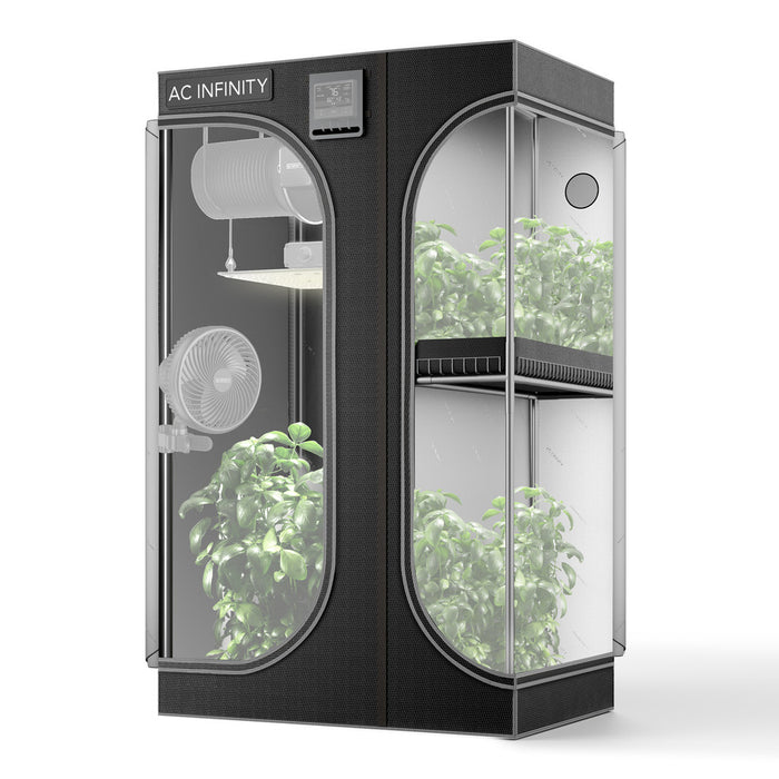 dual grow tent AC Infinity 8x8 CLOUDLAB 899 Advance Grow Tent 96"x96"x80"