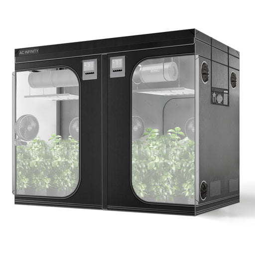 dual chamber grow tent AC Infinity 8x8 CLOUDLAB 899 Advance Grow Tent 96"x96"x80"