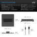 Technical specifications of AC Infinity IONBOARD S22 including dimensions, wattage, coverage area, diode count, and efficiency.