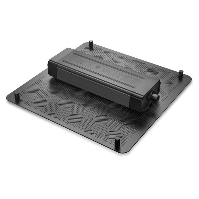 Back view of AC Infinity IONBOARD S22 grow light showing heat sink and integrated driver on a textured aluminum panel.
