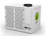 White Anden A710V3 industrial dehumidifier with dual front filters and a coiled black power cord on top.