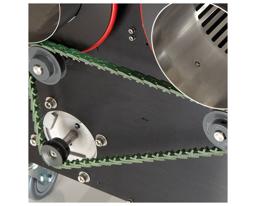 Side view of CenturionPro Gladiator Trimmer with dual tumblers and heavy-duty industrial design.