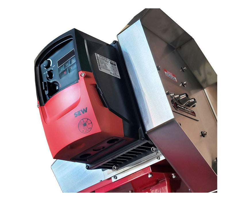 Rear side view of the CenturionPro HP1 Bucker highlighting SEW controller and stainless build quality.