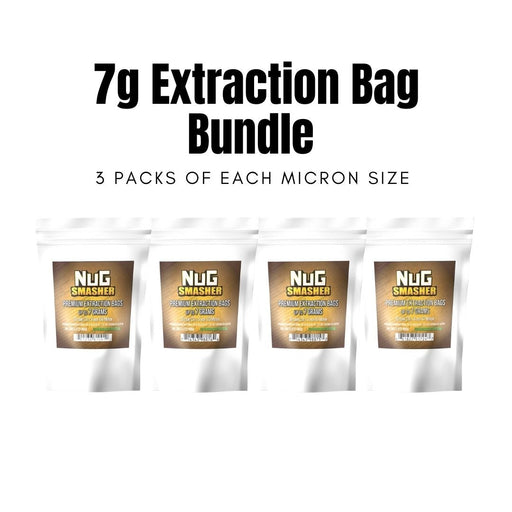 NugSmasher 7 Gram Rosin Extraction Bag Bundle - 12 Packs Rosin Press NugSmasher