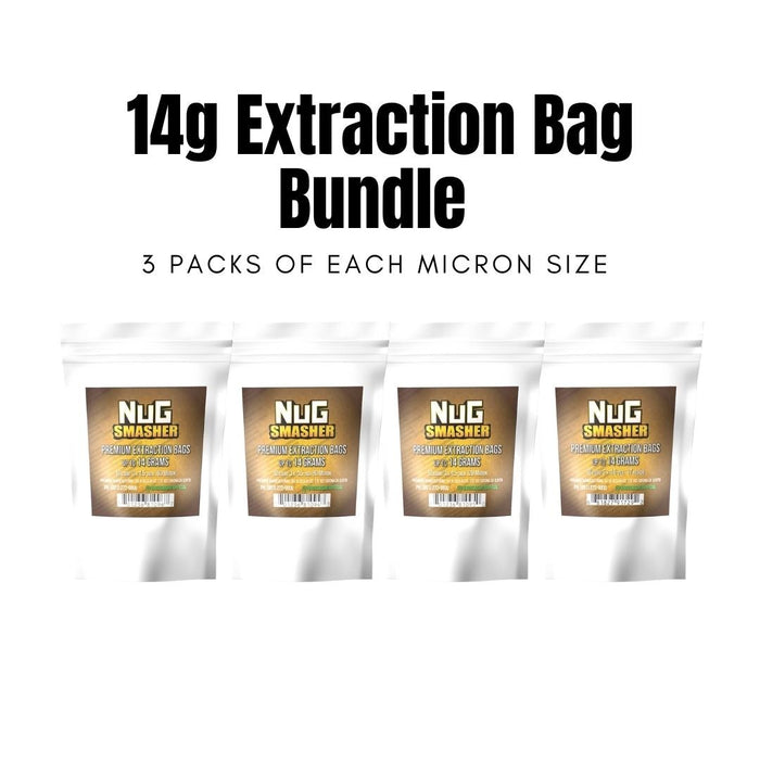 NugSmasher 14 Gram Rosin Extraction Bag Bundle - 12 Packs Rosin Press NugSmasher