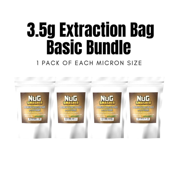 NugSmasher 3.5 Gram Rosin Extraction Bag Basic Bundle - 4 Packs Rosin Press NugSmasher