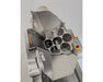 Detail view of GreenBroz Model G grinding drum with precision ventilation slots for material separation and processing.