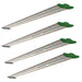 Set of four TSL Horti Tech LED grow light bars shown in angled layout for vertical farming setups.