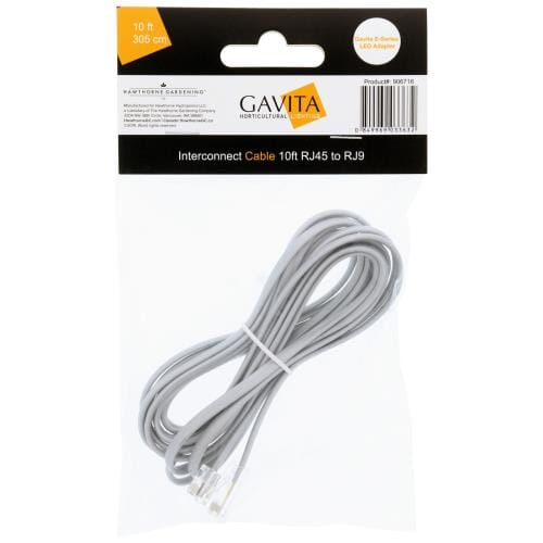 Gavita E-Series LED Adapter Interconnect Cable 10ft Cable RJ45 to RJ9 LED light Gavita 