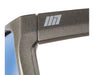 Close-up of the hinge and temple with Method Seven logo on the Premium Gunmetal frame.