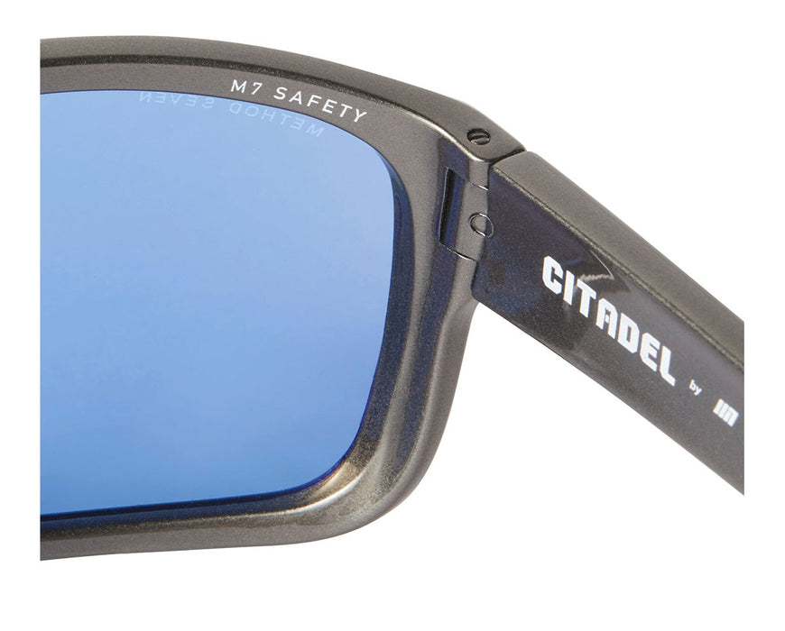 Close-up of "Citadel by Method Seven" branding and "M7 Safety" etched in the lens.