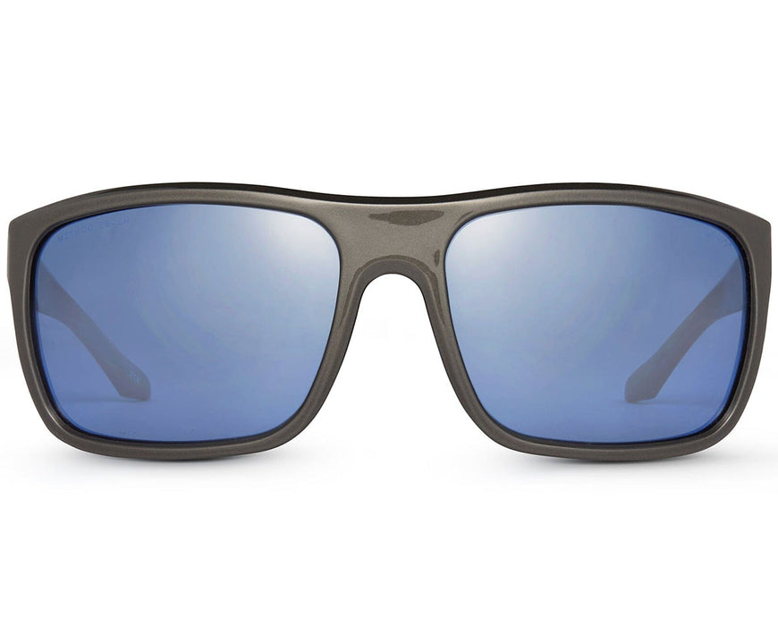 Front view of Method Seven Citadel HPS Premium Gunmetal glasses, showing full lens shape and coverage.