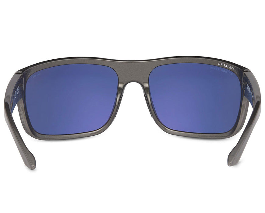 Rear view of Method Seven Citadel HPS Premium Gunmetal glasses showing curvature and fit.