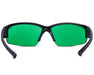 Rear view of Method Seven Cultivator Blurple LED Classic glasses showing ergonomic temple arms and full lens coverage.