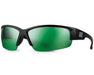 Method Seven Cultivator Blurple LED Classic glasses with matte black wraparound frame and green-tinted lenses.