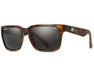 Tortoise-shell version of the Method Seven Evolution SUN sunglasses with dark polarized lenses, angled view.