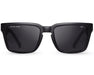 Front view of matte black Method Seven Evolution SUN Polarized sunglasses showing full lens coverage and clean design.