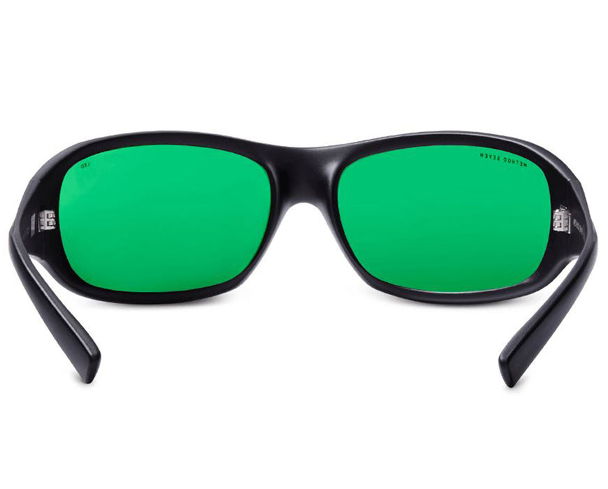 Interior view of Method Seven Operator LED glasses showing lens tint and ergonomic temple structure.
