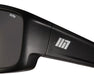Zoomed-in view of the Method Seven Resistance 2 Sun Polarized logo on frame with silver branding.