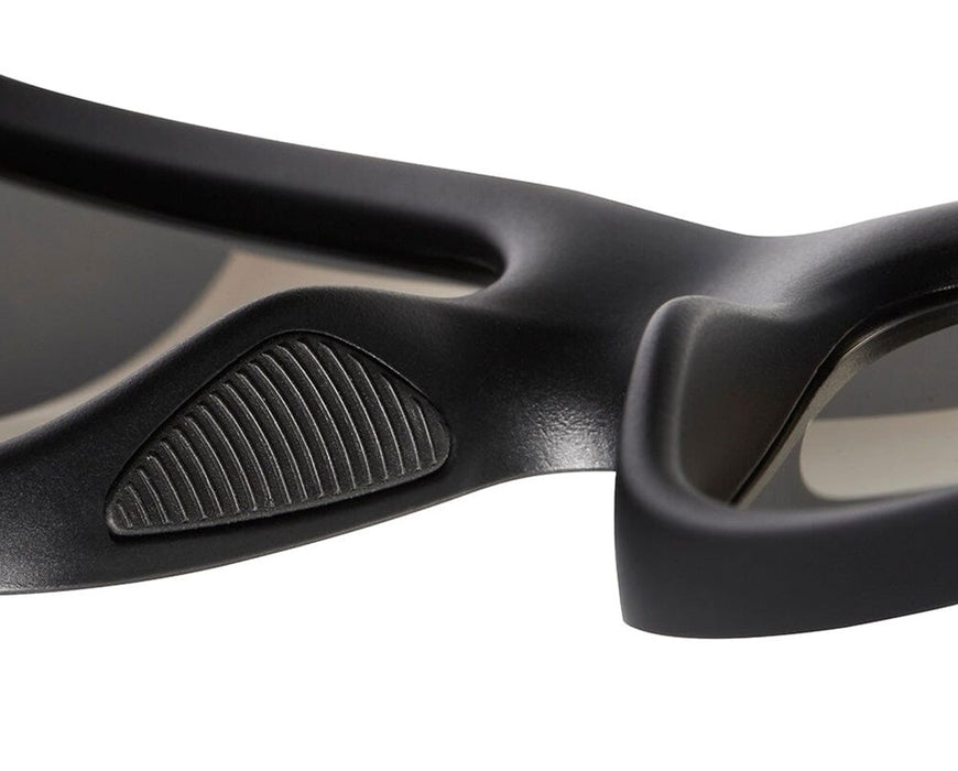 Close-up of textured rubber nose pad on Method Seven Resistance 2 Sun Polarized sunglasses for secure grip.