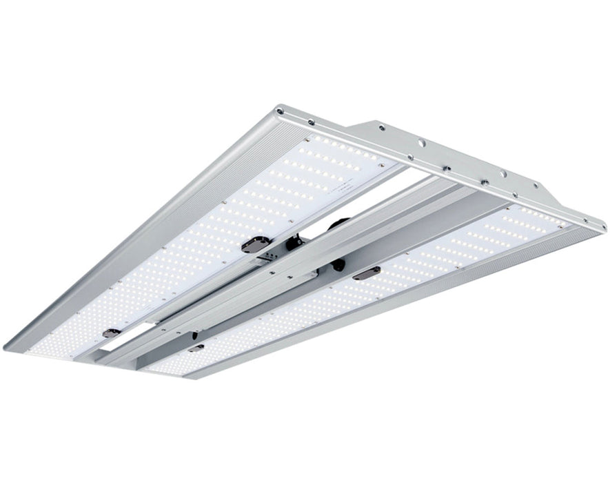 Underside angle of the NextLight Veg8 Pro LED grow light showing dual panel LED layout and frame.