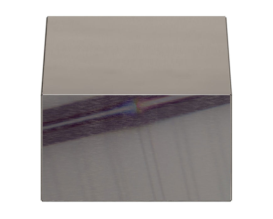 Top view of the IQ Pro highlighting brushed steel finish and rear sloped design.