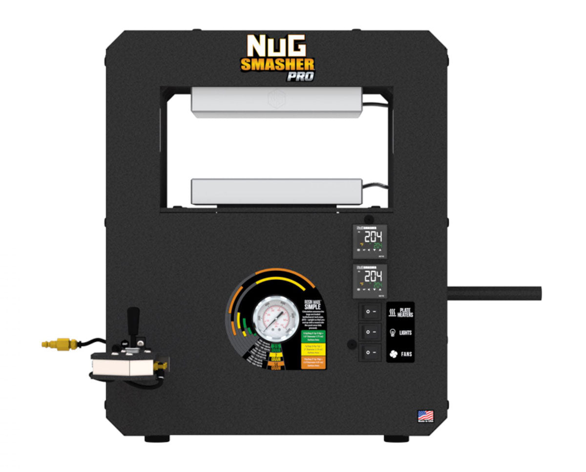 NugSmasher Pro rosin press designed for high-yield solventless concentrate extraction