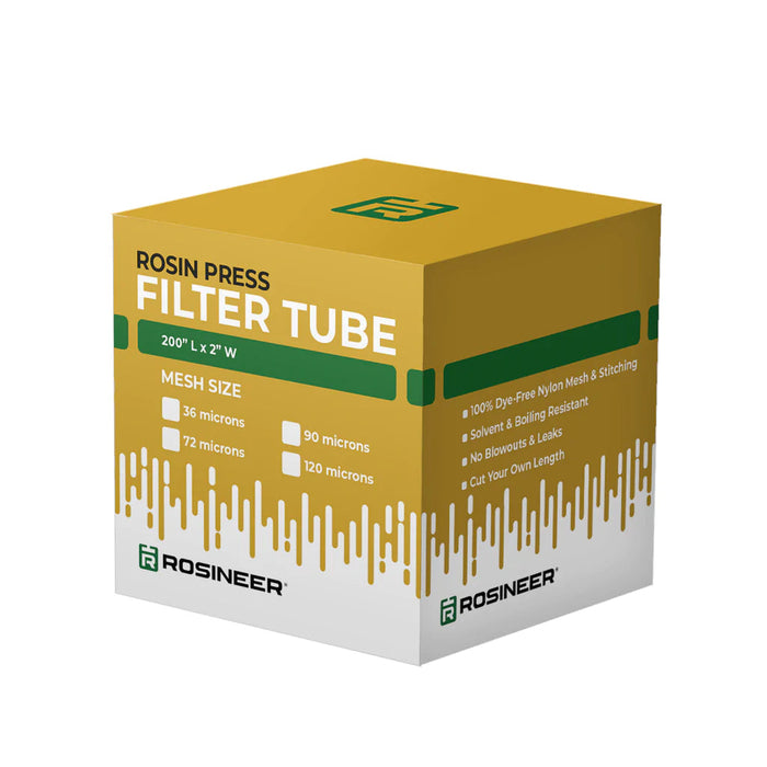 ROSINEER Premium Filter Tube, Various Sizes Available Rosin Press Rosineer 36 Micron 2" X 200" 