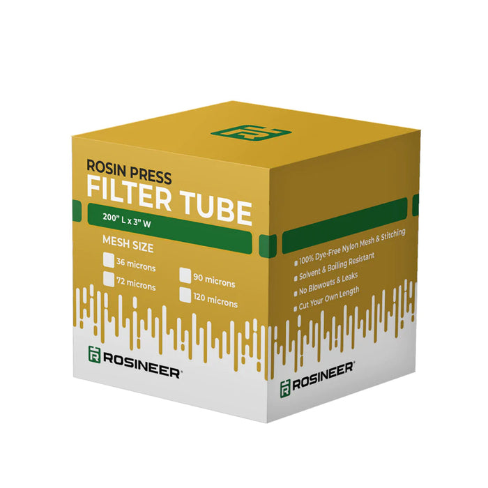 ROSINEER Premium Filter Tube, Various Sizes Available Rosin Press Rosineer 36 Micron 3" X 200" 
