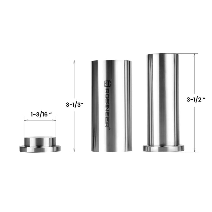 ROSINEER Pre-Press Cylindrical Mold, Stainless Steel Rosin Press Rosineer 