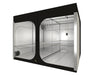 Open view of Secret Jardin Dark Room 300 grow tent showcasing dual grow chambers and metal frame structure.